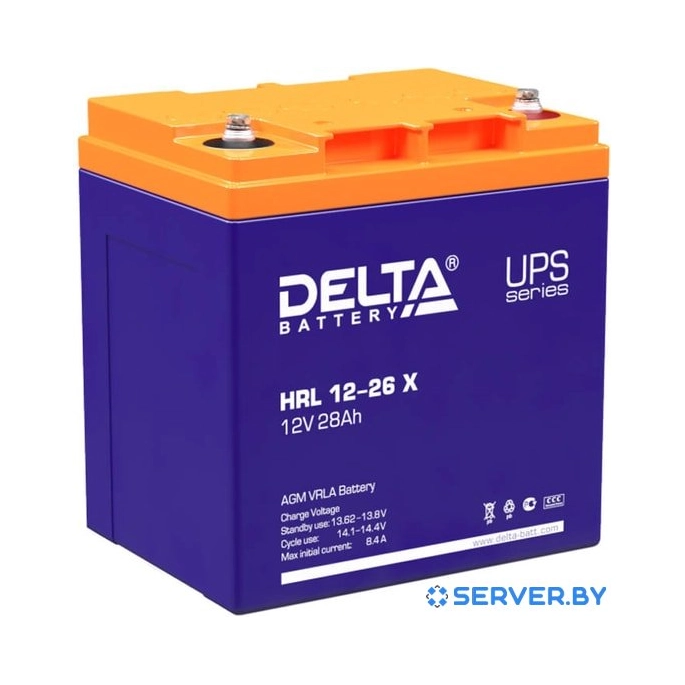 Аккумулятор для ИБП Delta HRL 12-26 X (12В/28 А·ч). Фото 1