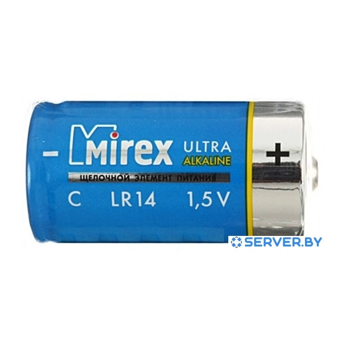 Батарейки Mirex LR14 C Алкалайн 2 шт 23702-LR14-E2. Фото 1
