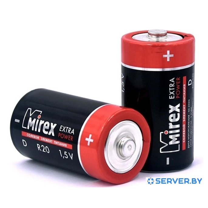 Батарейка Mirex Extra Power D 2 шт 23702-ER20-E2. Фото 2