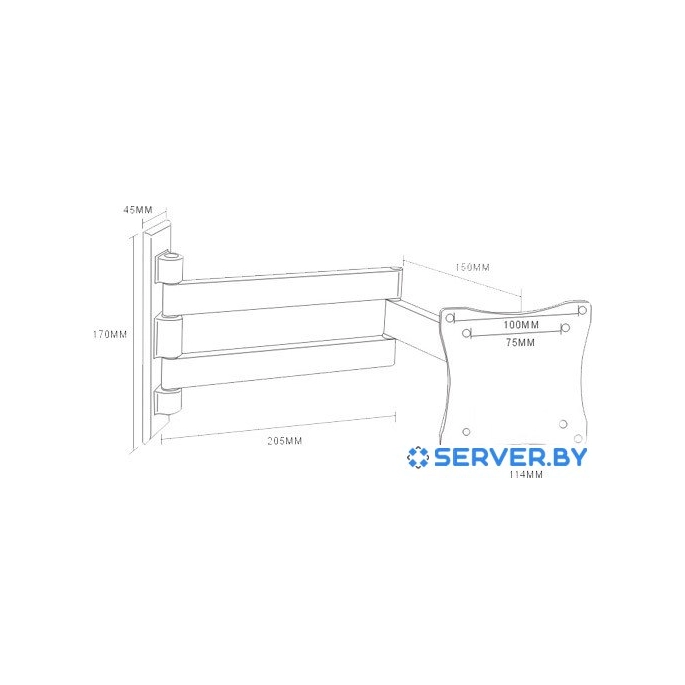 Кронштейн Arm Media LCD-7101 (черный). Фото 2