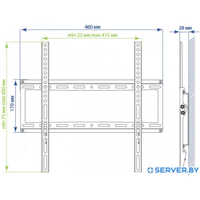 Кронштейн Kromax IDEAL-4W (белый). Фото 3