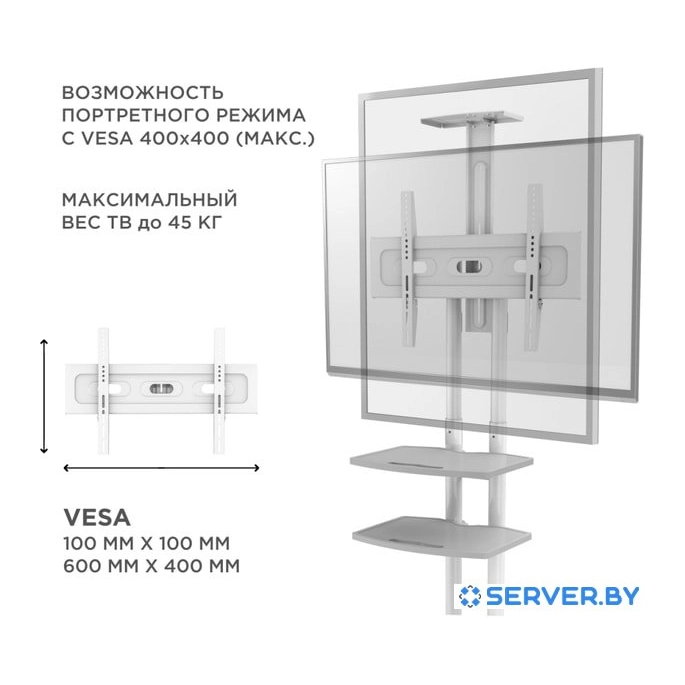 Кронштейн Onkron TS1552 (белый). Фото 5