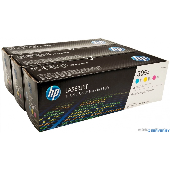 Картридж HP 305A 3-pack (CF370AM). Фото1