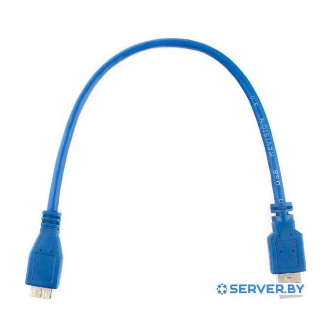 Кабель Cablexpert CCP-mUSB3-AMBM-1 USB Type A - microUSB Type B (0.3 м, синий). Фото1