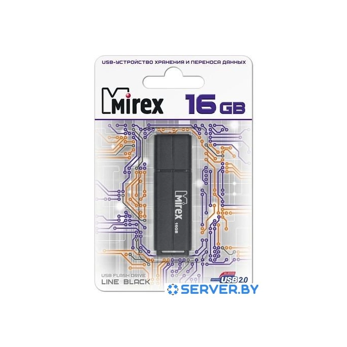 USB Flash Mirex Color Blade Line 16GB (черный) [13600-FMULBK16]. Фото3