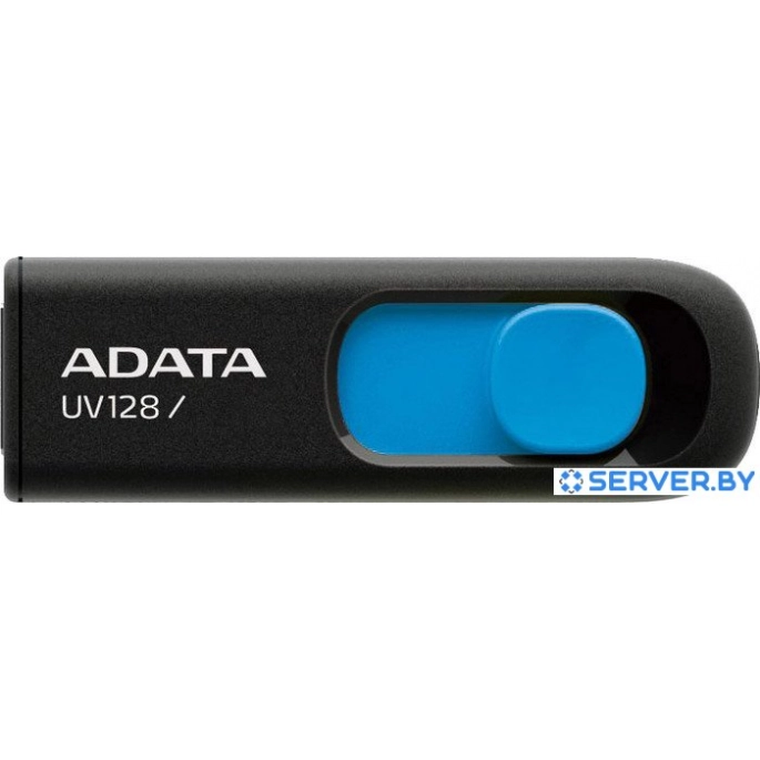 USB Flash A-Data DashDrive UV128 Black/Blue 128GB (AUV128-128G-RBE). Фото2