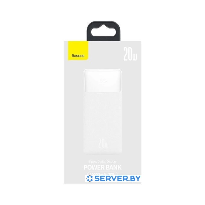 Внешний аккумулятор Baseus Bipow Fast Charge Power Bank 20W 10000mAh (белый). Фото4