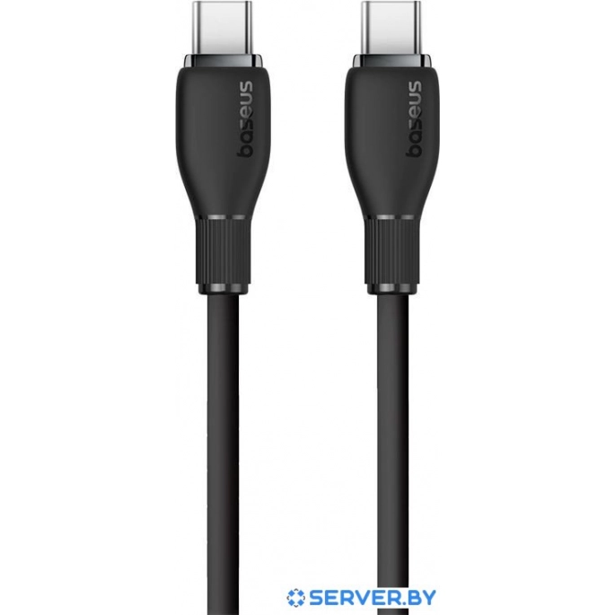 Кабель Baseus Pudding Series Fast Charging Cable 100W USB Type-C - USB Type-C (1.2 м, черный). Фото2