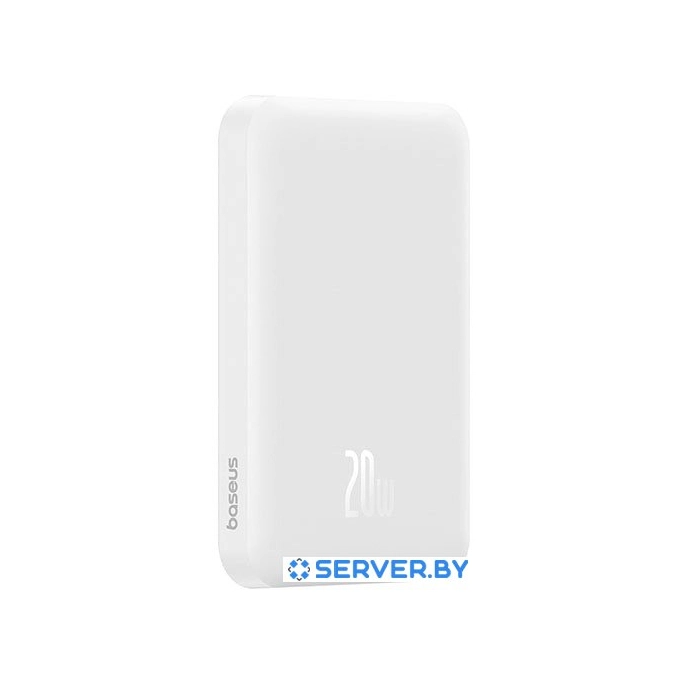 Внешний аккумулятор Baseus Magnetic Mini Wireless Fast Charge Power Bank 20W 5000mAh (белый). Фото1