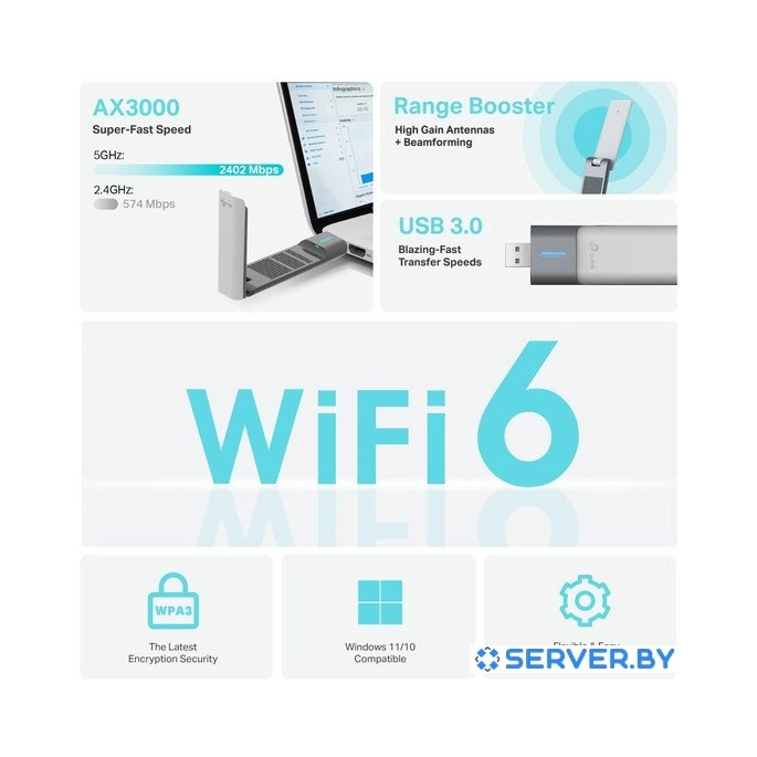 Wi-Fi адаптер TP-Link Archer TX50UH. Фото 4