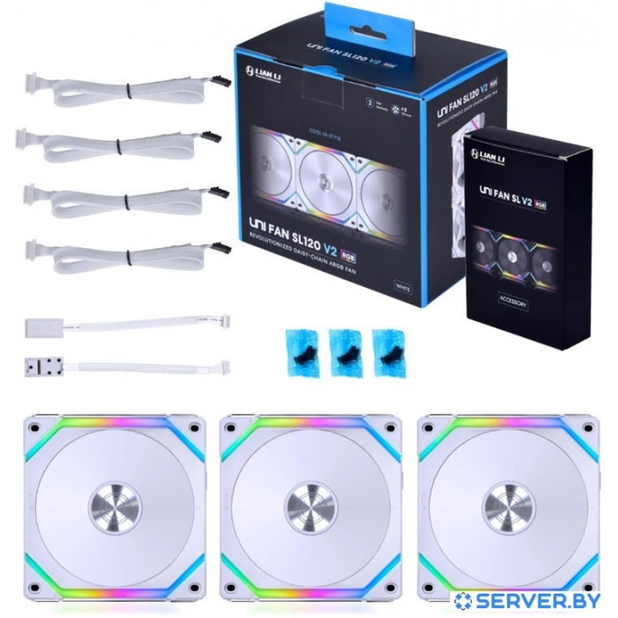 Набор вентиляторов с контроллером Lian Li Uni Fan SL V2 120 G99.12SLV23W.00. Фото 1