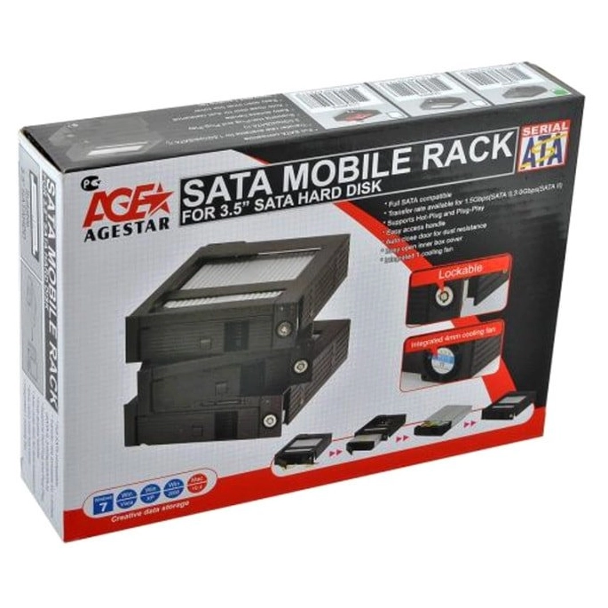 Бокс для жесткого диска AgeStar SMRP (черный). Фото4