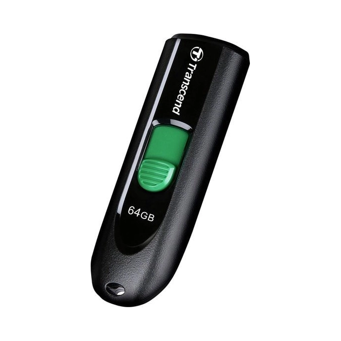 USB Flash Transcend JetFlash 790C 64GB (черный/зеленый). Фото2