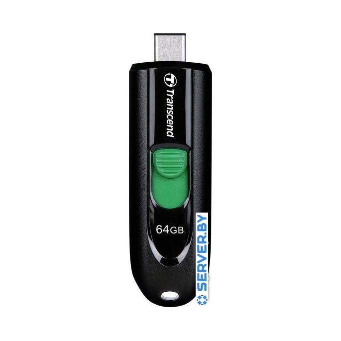 USB Flash Transcend JetFlash 790C 64GB (черный/зеленый). Фото4