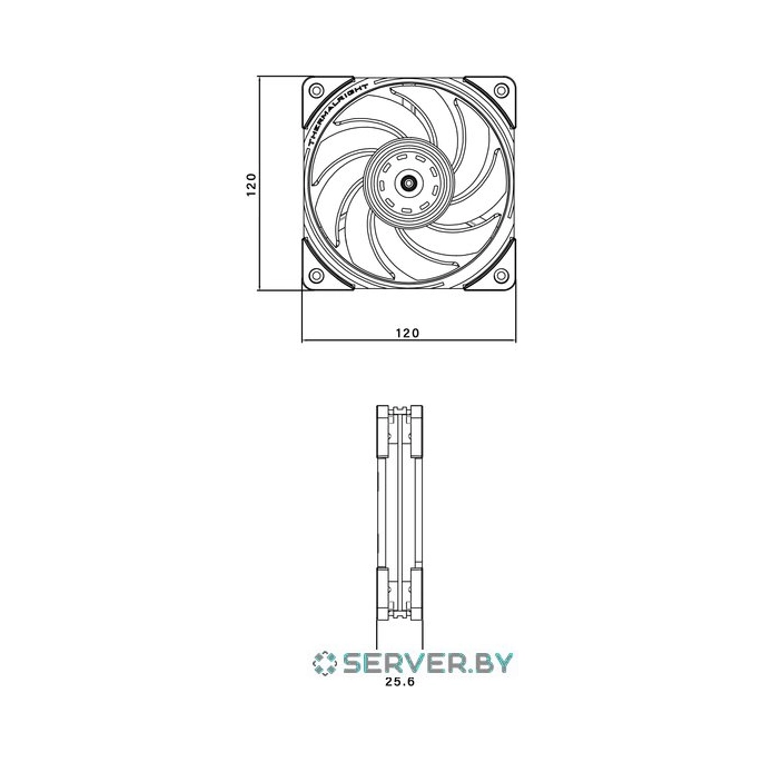 Вентилятор для корпуса Thermalright TL-B12W. Фото 2
