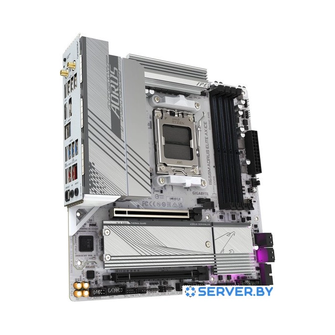 Материнская плата Gigabyte B650M Aorus Elite AX Ice. Фото 2