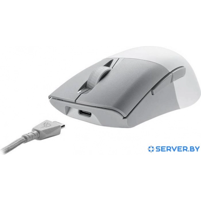 Игровая мышь ASUS ROG Keris Wireless AimPoint Moonlight White. Фото 5