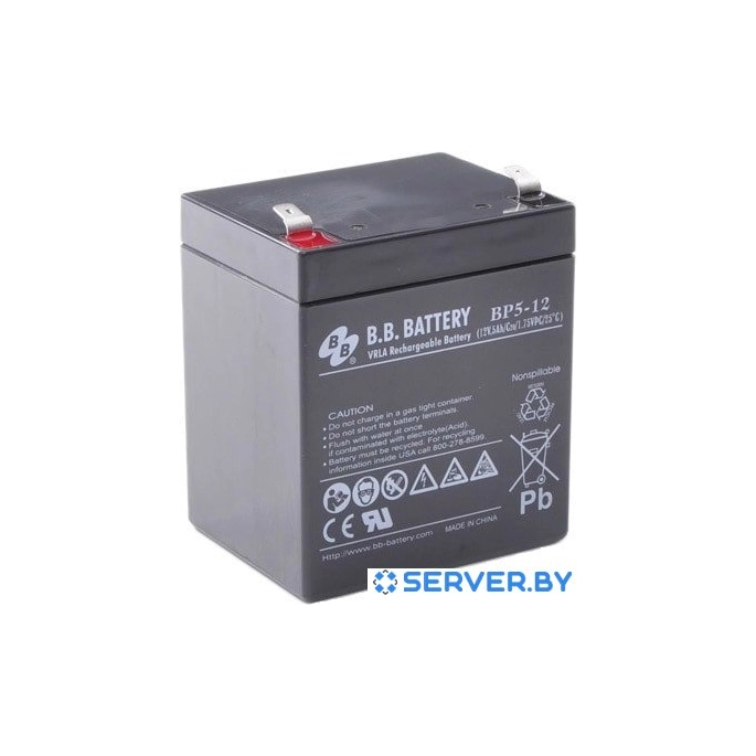 Аккумулятор для ИБП B.B. Battery BP5-12 (12В/5 А·ч). Фото1