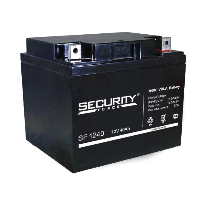 Аккумулятор для ИБП Security Force SF 1240 (12В/40 А·ч). Фото 1