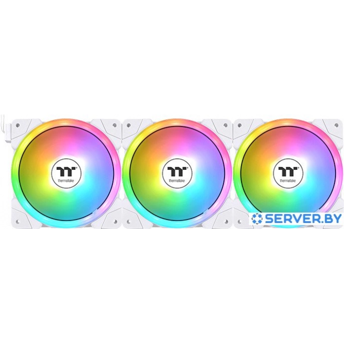 Набор вентиляторов Thermaltake Swafan EX12 ARGB White TT Premium Edition 3-Fan Pack CL-F169-PL12SW-A. Фото 1