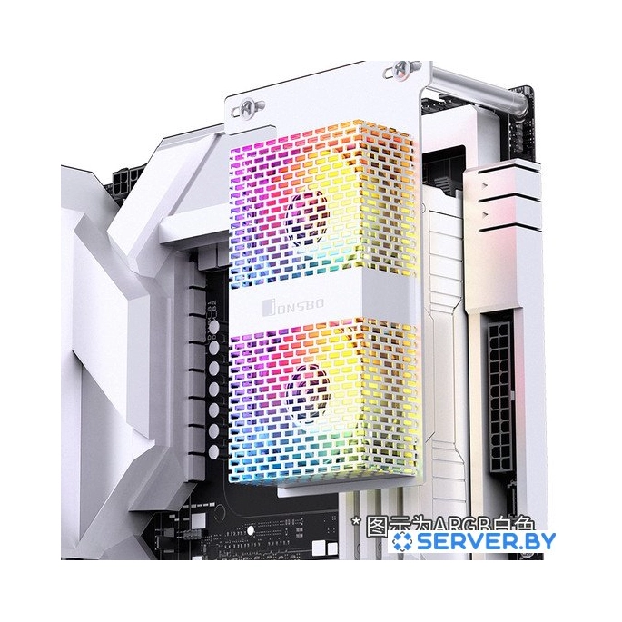Кулер для оперативной памяти Jonsbo NF-2 ARGB White. Фото 2