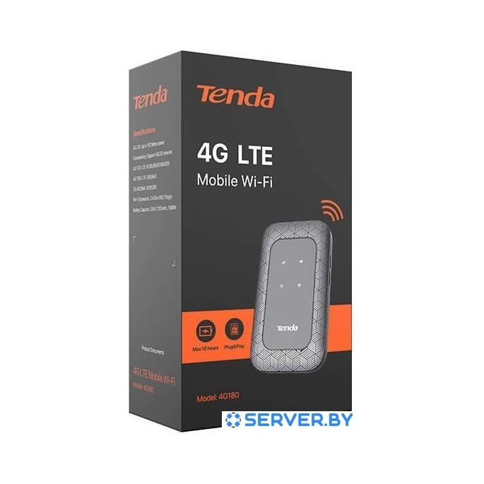 Мобильный 4G Wi-Fi роутер Tenda 4G180 (черный). Фото 4