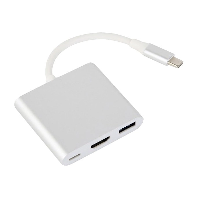 Адаптер Cablexpert A-CM-HDMIF-02-MX (серебристый). Фото1