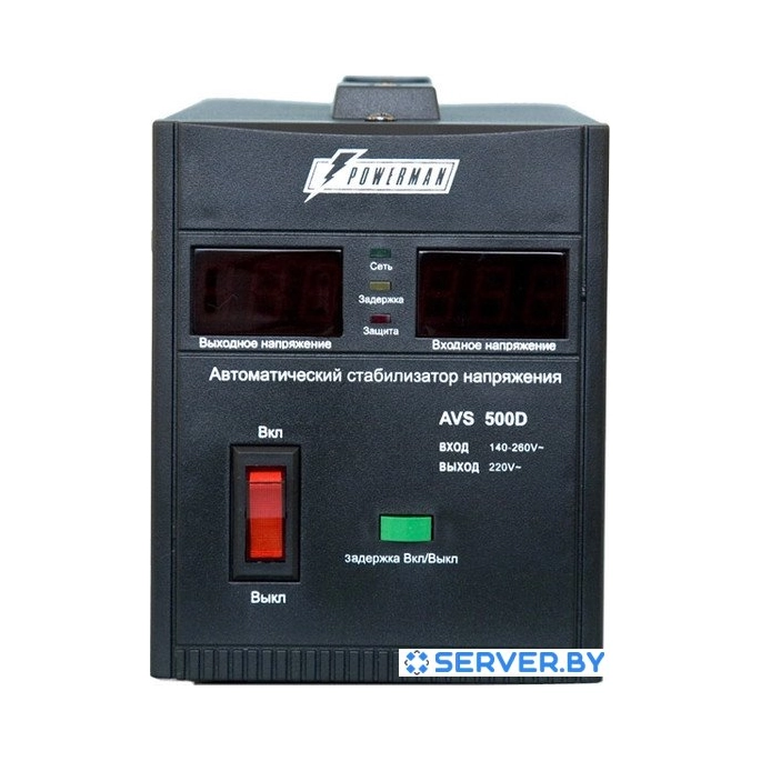 Стабилизатор напряжения Powerman AVS 500D Black. Фото 1