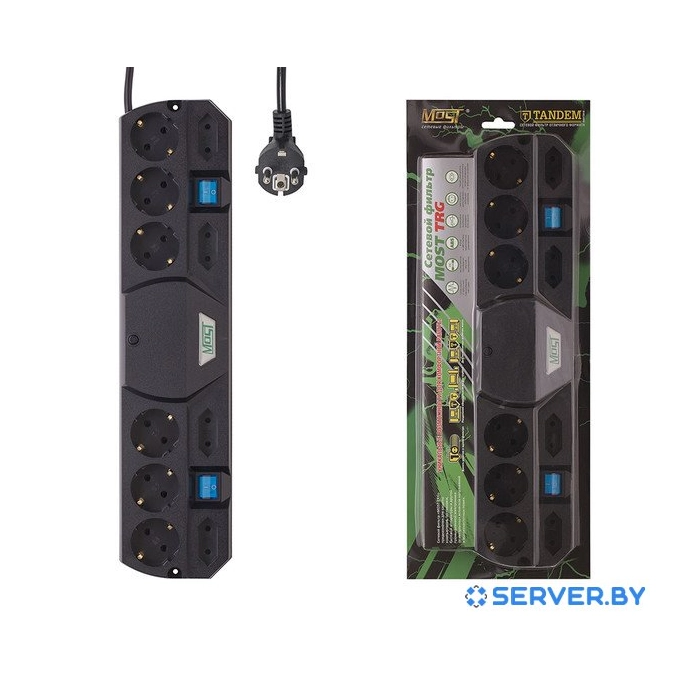 Сетевой фильтр Most TRG 5 м (черный). Фото2