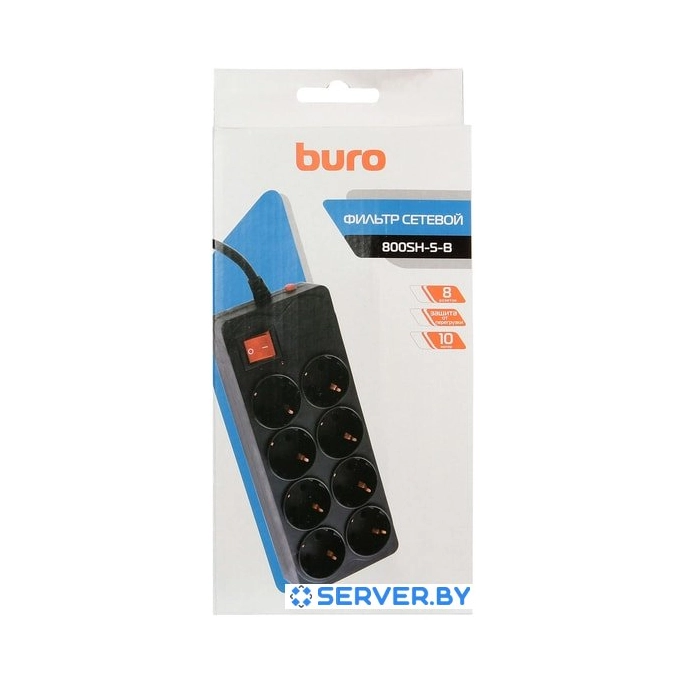 Сетевой фильтр Buro 800SH-5-B. Фото4