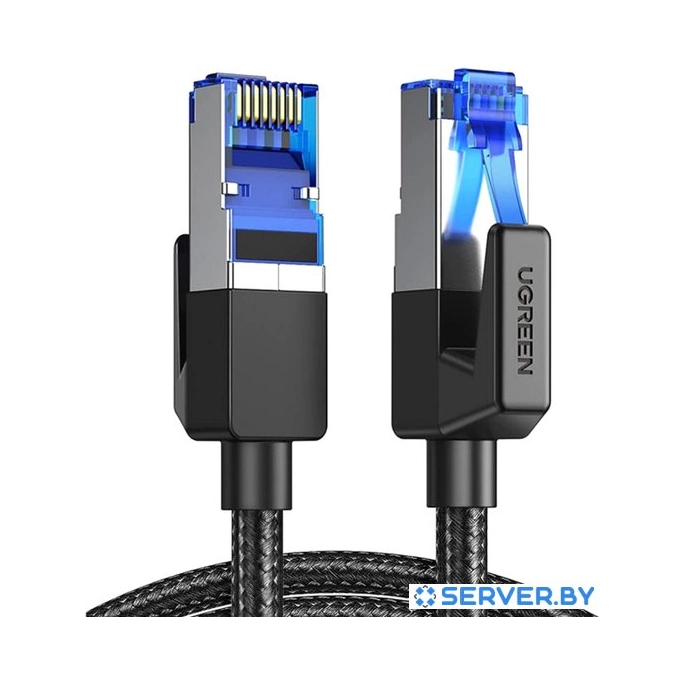 Кабель Ugreen NW153 80429 RJ45 - RJ45 (1 м, черный). Фото 1