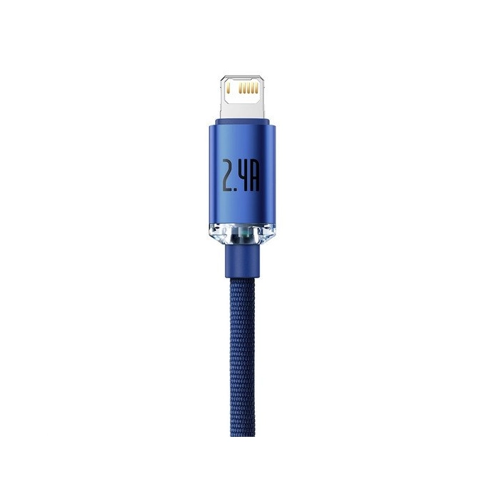 Кабель Baseus Crystal Shine USB Type-A - Lightning (2 м, синий). Фото4