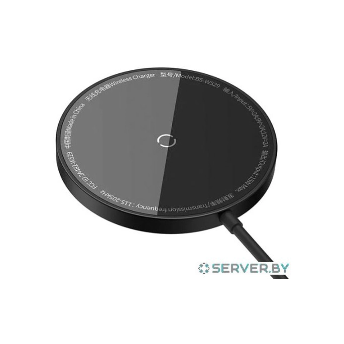 Беспроводное зарядное Baseus Simple Mini3 Magnetic Wireless Charger 15W CCJJ040001 (черный). Фото1