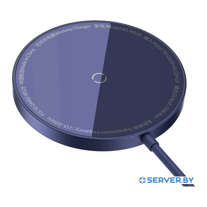 Беспроводное зарядное Baseus Simple Mini3 Magnetic Wireless Charger 15W CCJJ040205. Фото1
