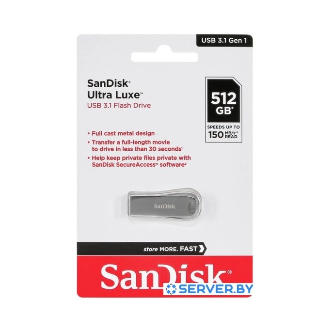 USB Flash SanDisk Ultra Luxe USB 3.1 512GB SDCZ74-512G-G46. Фото 5