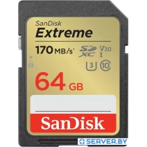 Карта памяти SanDisk Extreme SDXC SDSDXV2-064G-GNCIN 64GB