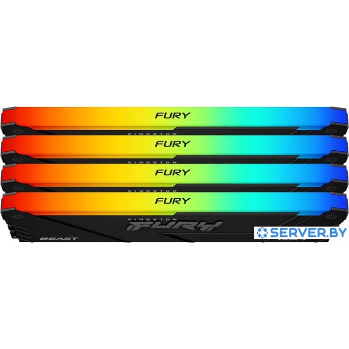Оперативная память Kingston FURY Beast RGB 4x8ГБ DDR4 3600 МГц KF436C17BB2AK4/32. Фото 2