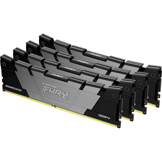 Оперативная память Kingston FURY Renegade 4x16ГБ DDR4 3200 МГц KF432C16RB12K4/64. Фото1