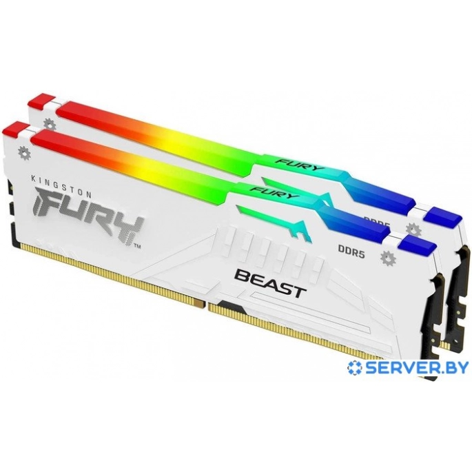 Оперативная память Kingston FURY Beast RGB 2x32ГБ DDR5 5200 МГц KF552C40BWAK2-64. Фото 2
