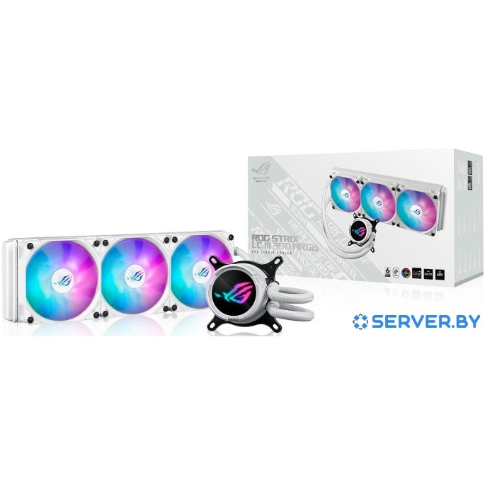 Система жидкостного охлаждения для процессора ASUS ROG Strix LC III 360 ARGB WHT. Фото 2