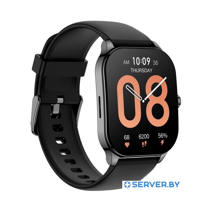 Умные часы Amazfit Pop 3S (черный, с силиконовым ремешком). Фото 2