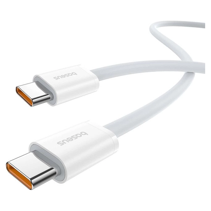 Кабель Baseus Superior Series 2 Fast Charging Data Cable 100W USB Type-C - USB Type-C (2 м, белый). Фото2