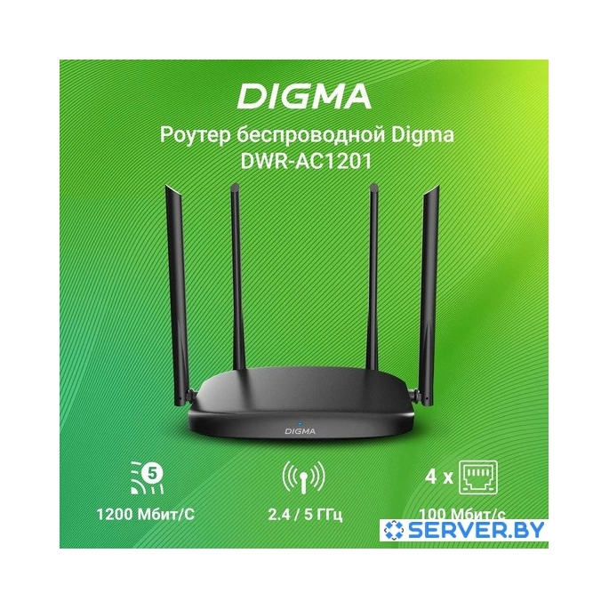 Wi-Fi роутер Digma DWR-AC1201. Фото5