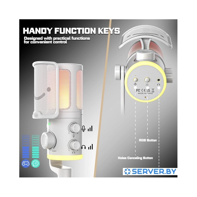 Проводной микрофон FIFINE AM6 (белый). Фото 2