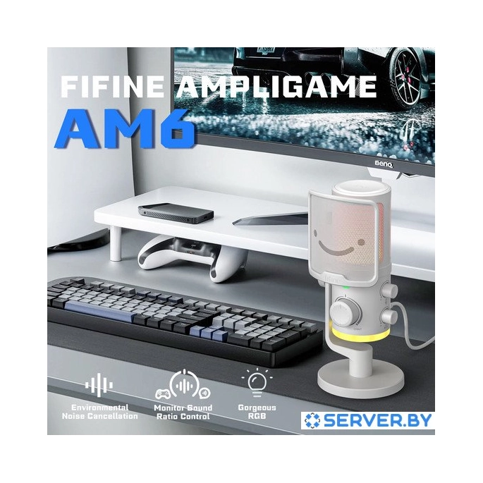 Проводной микрофон FIFINE AM6 (белый). Фото 4