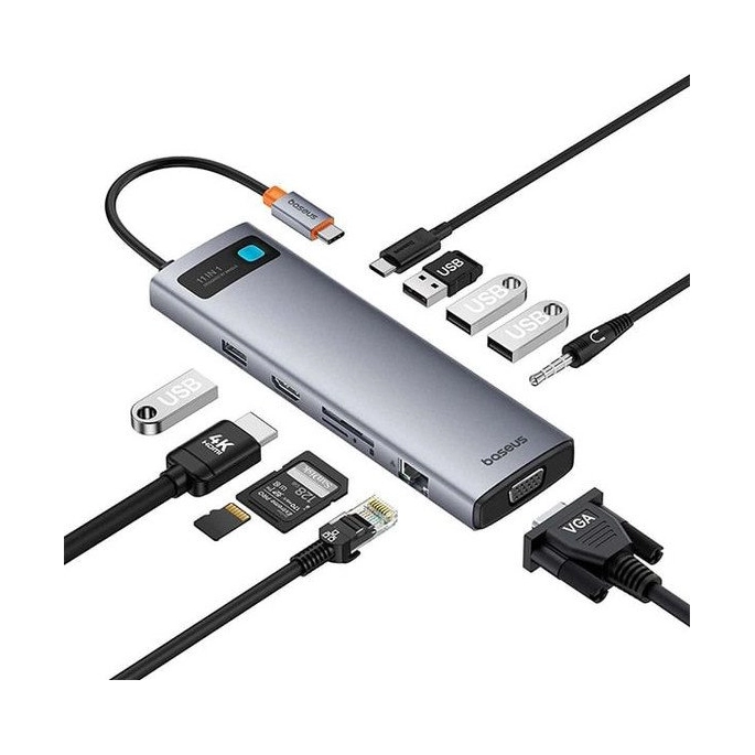 Док-станция Baseus Metal Gleam Series 11-Port Hub B00030709811-00. Фото4