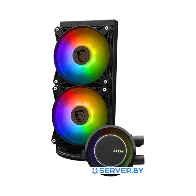 Жидкостное охлаждение для процессора MSI MAG CoreLiquid E240 (черный). Фото4