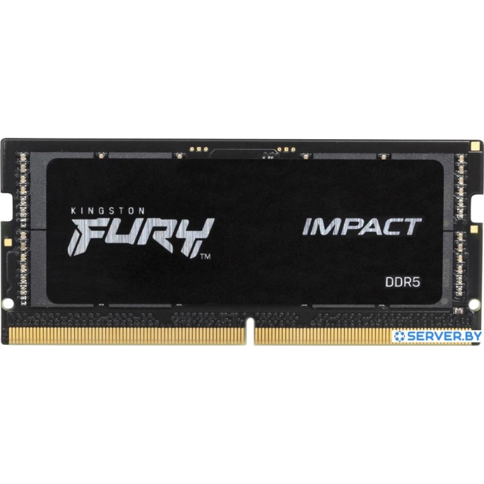Оперативная память Kingston FURY Impact 16ГБ DDR5 SODIMM 6400 МГц KF564S38IB-16. Фото 1