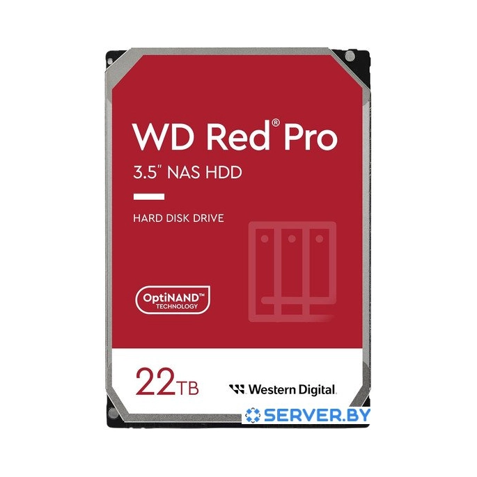 Жесткий диск WD Red Pro 22TB WD221KFGX. Фото 1