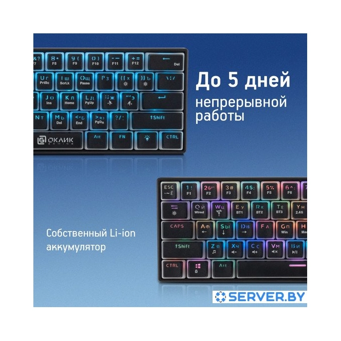 Клавиатура Oklick K763W (черный). Фото 4